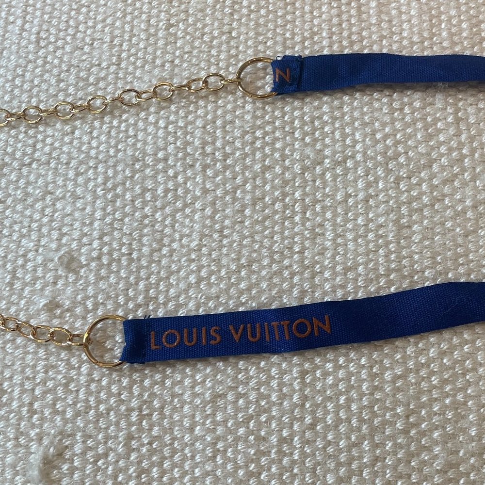 Handmade Mask Chain with Authentic Louis Vuitton Ribbon - Picture 2 of 4